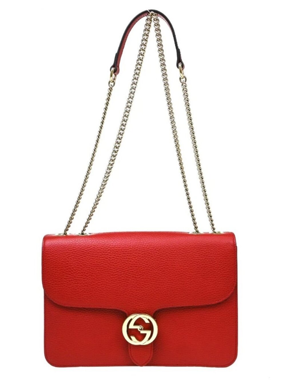 Gucci Red Interlocking G Shoulder Bag 510303 520981 NQ09564